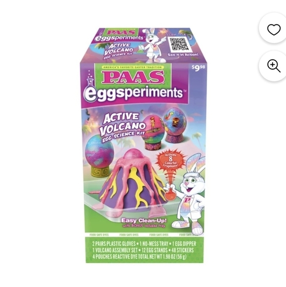 PAAS Easter Egg Kits 6 Decorating Kits Active Volcano, color cups Etc - Picture 2 of 14